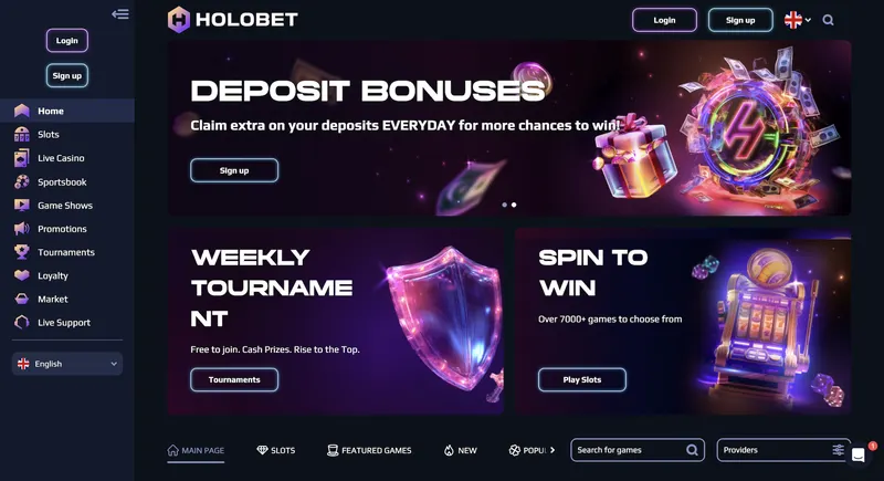 Holobet anmeldelse: Bonusser og spil med kryptovaluta