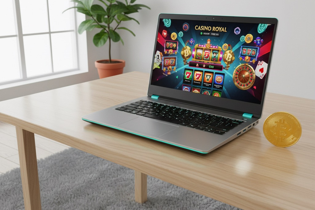 BlockSpins Casino online casino spel på laptop