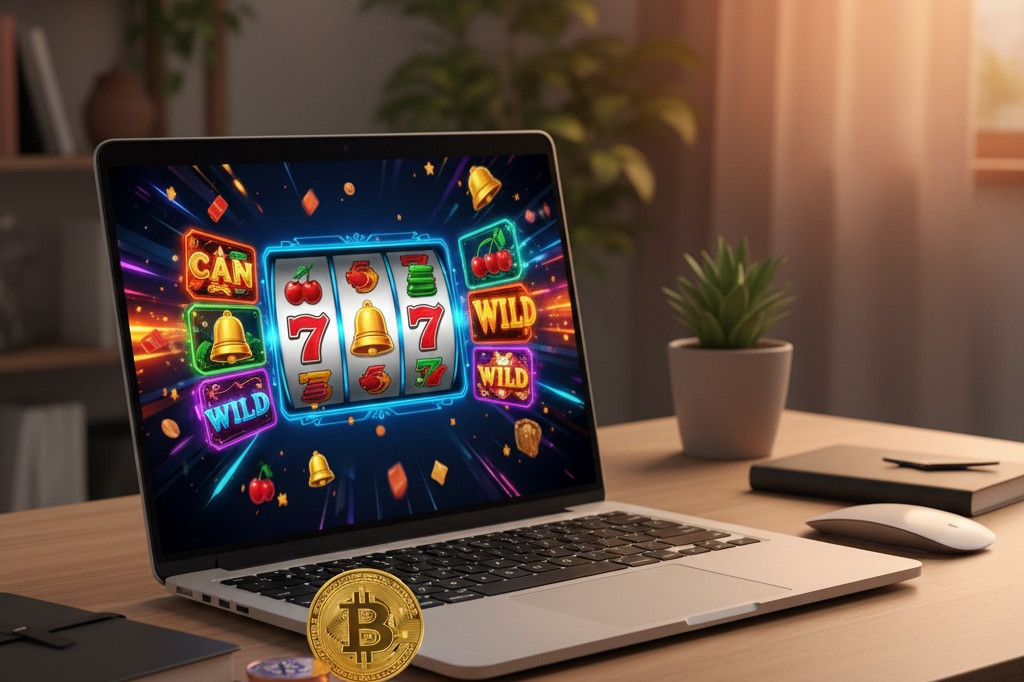 Need For Spin Casino Laptop mit Bitcoin und Spielautomaten