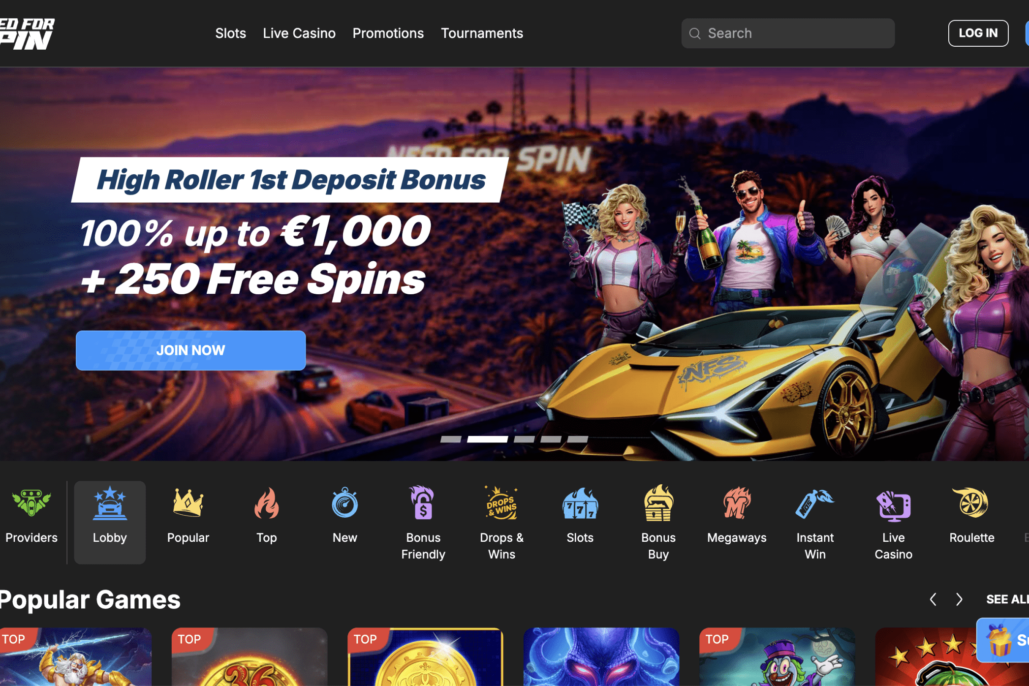 Need for spin frontpage italy