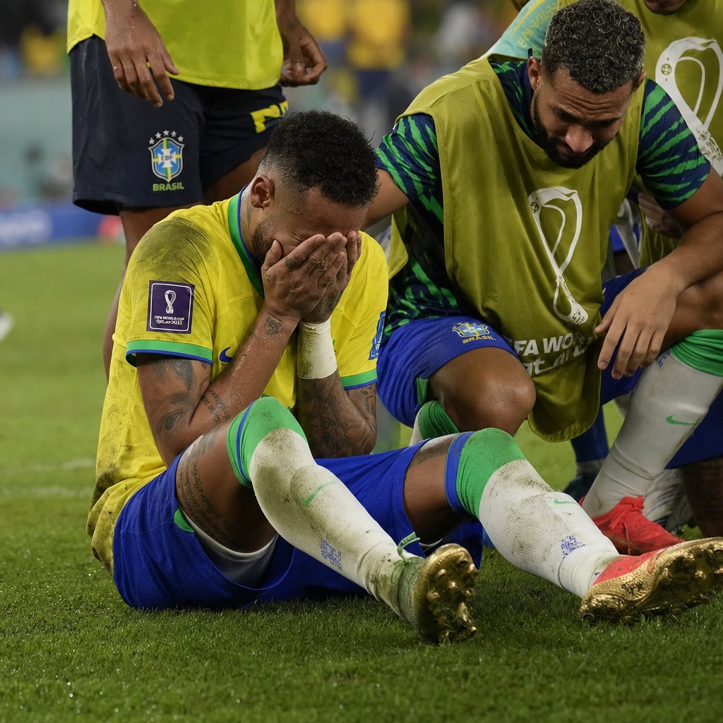 Neymar in lacrime lascia il Brasile, Inghilterra batte il Messico 3-2
